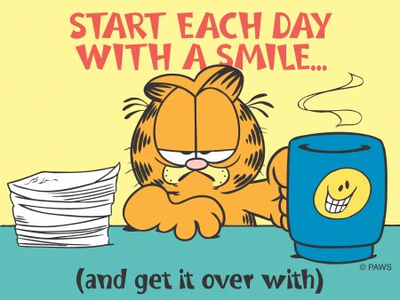 Tips for a better morning Garfield smile