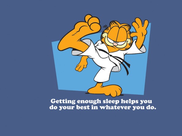 Tips for a better morning Garfield getting enough sleep