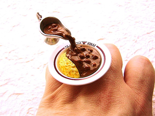 Food rings Souzou Creations Kawaii Floating Ring - Curry And Rice