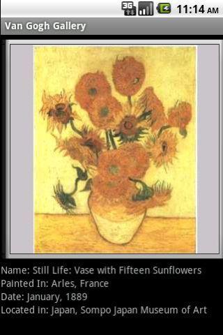 Van Gogh Gallery Android App Painting Details