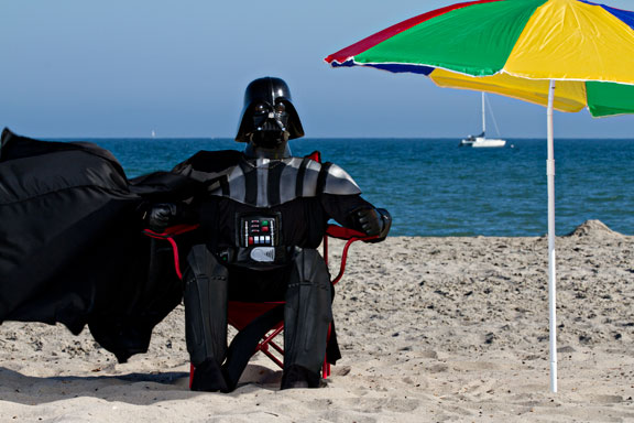 Darth Vader beach umbrella