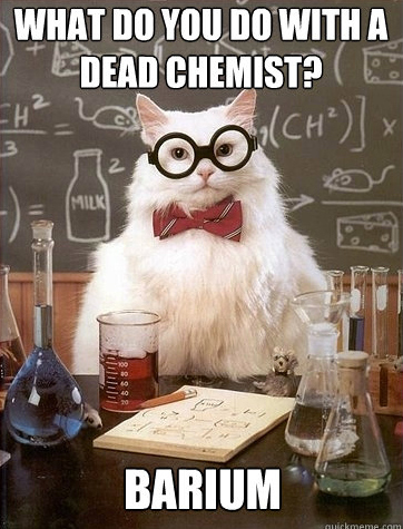 Chemistry Cat Funny Meme 