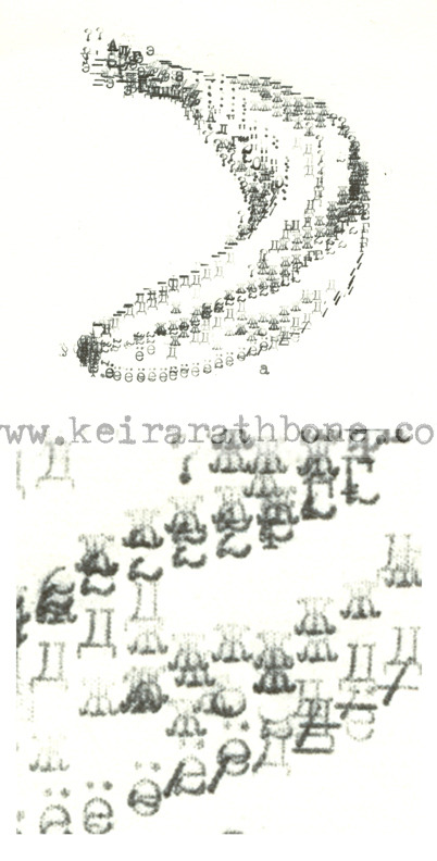 Cyrillic Banana with Detail Typewritten by  Keira Rathbone