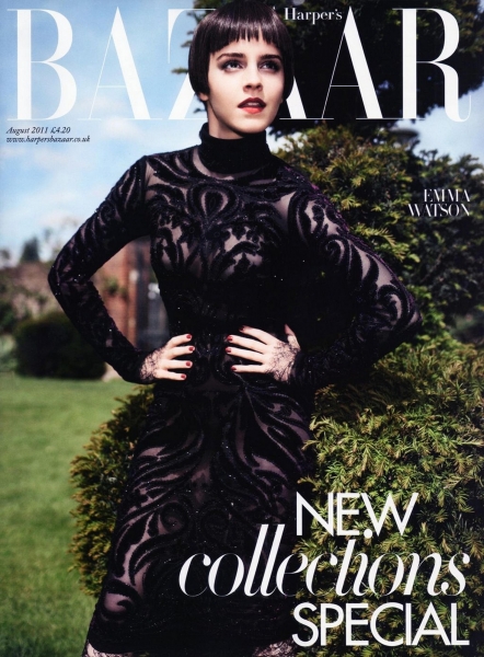 Emma Watson Harper's Bazaar UK August 2011 Cover 1