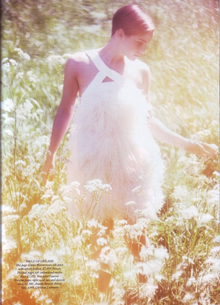 Emma Watson Harper's Bazaar UK August 2011 Cover 2