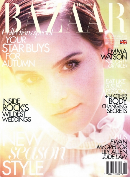 Emma Watson Harper's Bazaar UK August 2011 Cover