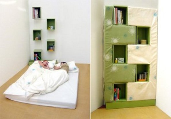 Interior Design Ideas Folding Bed Bookcase