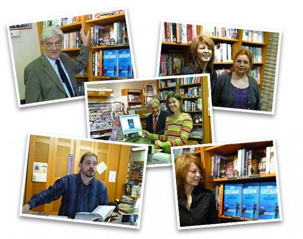 Montage with the Staff from Bestsellers Bookshop