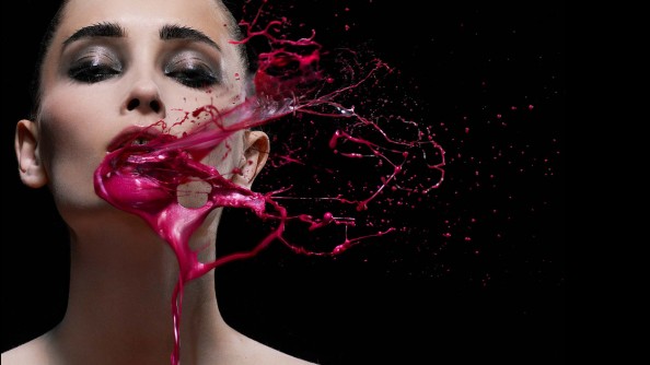 Plaza Paint Pink High Speed Photography