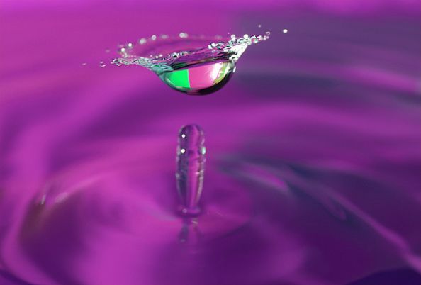 Purple Water Drop by Hussain Al-Ahmed