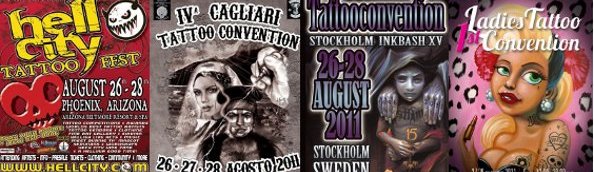 Tattoo Conventions Posters August 2011