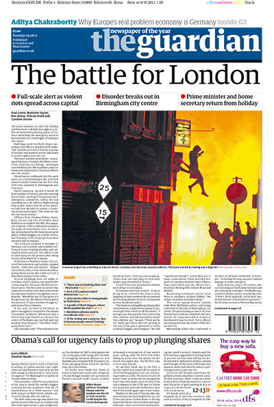 The Guardian Front Page by Amy Weston Woman Jumping from Window
