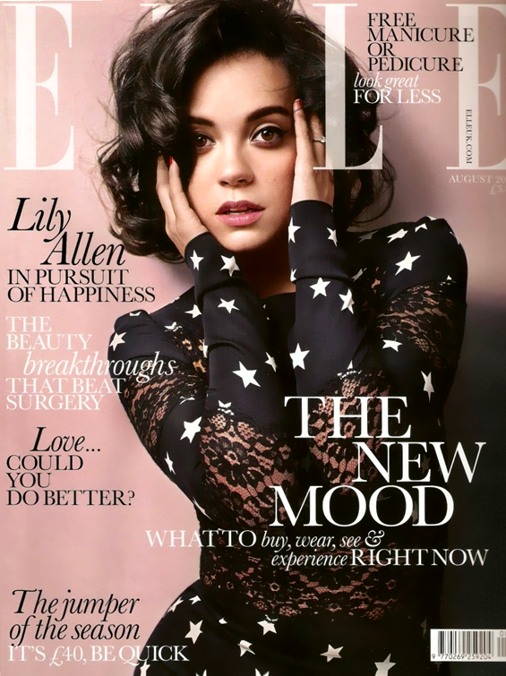 Elle UK August 2011 Cover Lily Allen