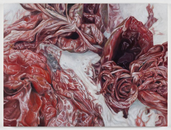Hibiscus Slide Meat Painting by Victoria Reynolds