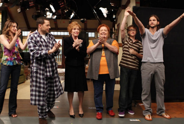 On the set of Two and a half men season 9
