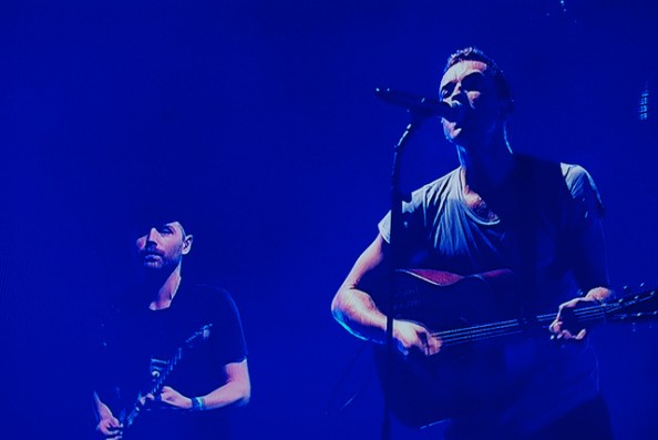 Coldplay performing at Glastonbury 2011