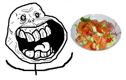 Forever Alone Laughing With Salad