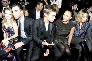 Celebrities front row Versace for H&M Collection November 2011 Fashion Show