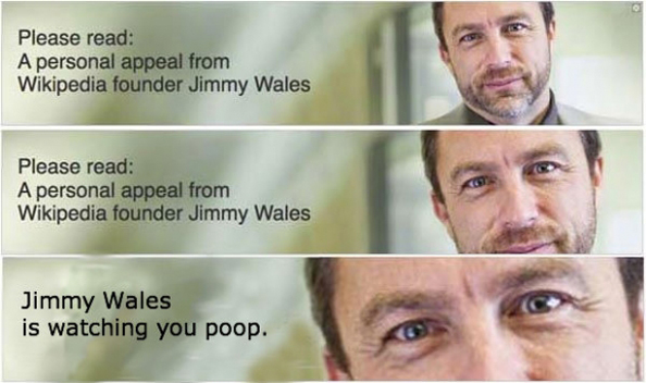 Jimmy Wales Watching You Poop