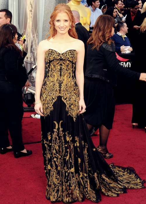 Jessica Chastain at the 2012 Academy Awards
