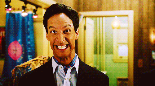 Abed from Community smiling