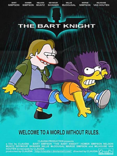 Simpsons Characters in Movie Posters Bart Knight