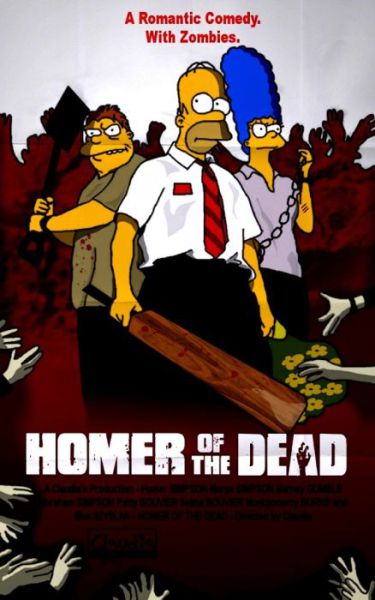Simpsons Characters in Movie Posters Homer of the Dead