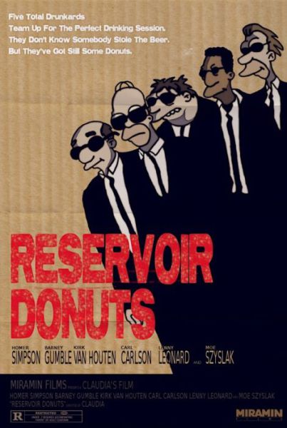 Simpsons Characters in Movie Posters Reservoir Dogs