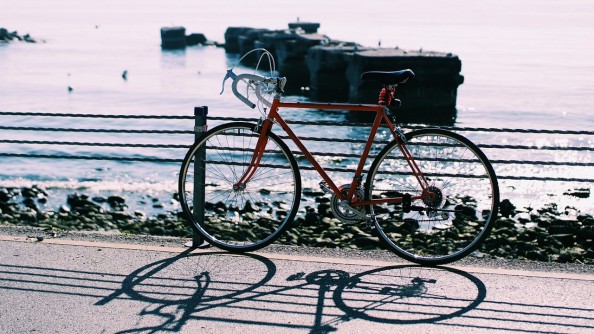 Bike on seaside